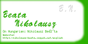 beata nikolausz business card